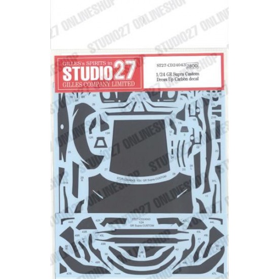 1/24 GR Supra Custom Dress Up Carbon Decal for Tamiya kit