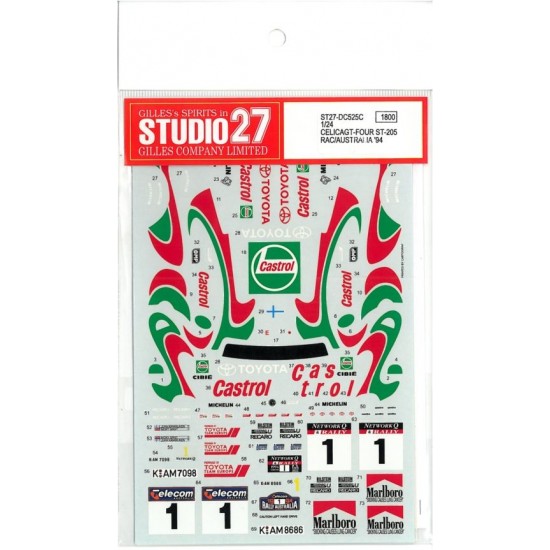 1/24 Toyota Celica "Castrol" RAC/Australia 1994 Decals