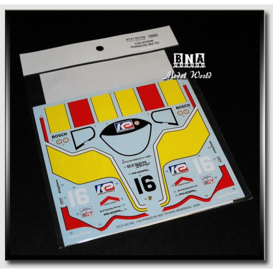 Decals - 1/24 Dyson 962 #16 [1983] for Studio27 kit (FK2490C/91/95/96/97)