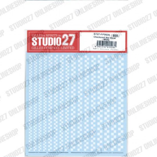 Line Decal - Chequared Stripe White