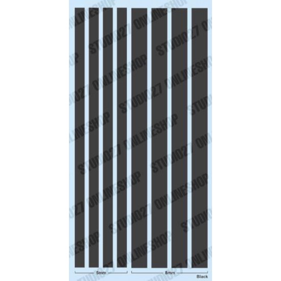 Line Decal: Black [5mm, 8mm]