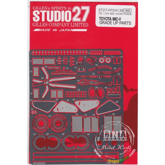 Detail-up parts for 1/24 Minolta Toyota 88C-V for Tamiya kit