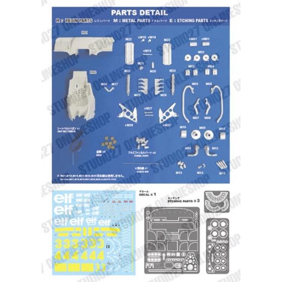 1/20 P34 Dutch GP 1976 Conversion Kit for Tamiya kit