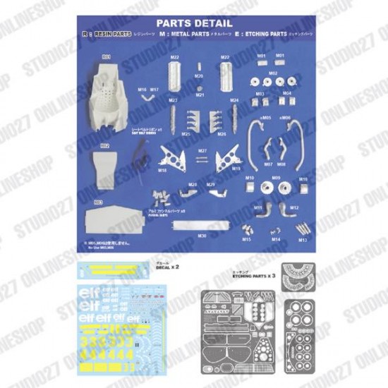 1/20 P34 Belgian GP 1976 #4 Conversion Kit for Tamiya kit