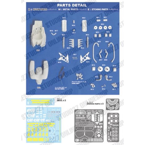 1/20 P34 Spanish GP Qualify 1976 Conversion Kit for Tamiya kit