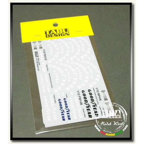 1/12 TIRE MARKING SET Good Year for MP4/6,641/2 FW14B for Tamiya