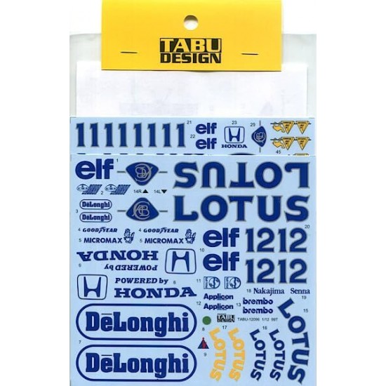 1/12 99T Monaco Full Sponsor Decal