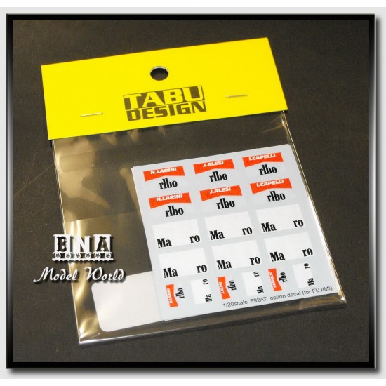 1/20 F92AT Option Decals for Fujimi kit
