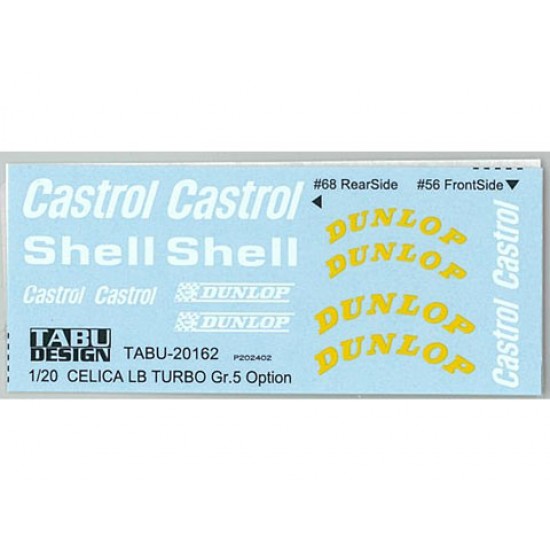 1/20 Celica LB Turbo Gr. 5 option Decal