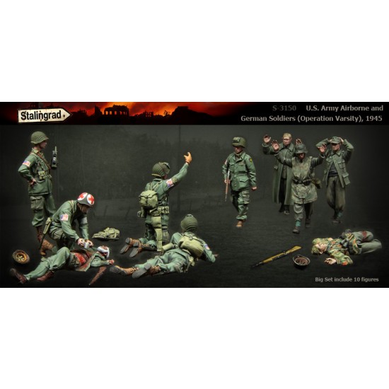 1/35 US Army Airborne and German Soldiers (Operation Varsity) 1945 (Big Set)