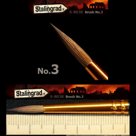 Kolinsky Paint Brush - Round Size 3