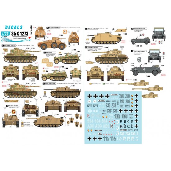 Decals for 1/35 WWII Balkan Vol.4 - German in Greece after 1941 w/Sturm-Division "Rhodos"