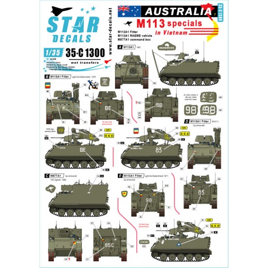 1/35 Australia in Vietnam # 3. Aussie Special M113s. M113A1 Fitter, M113A1 RAEME,  M577