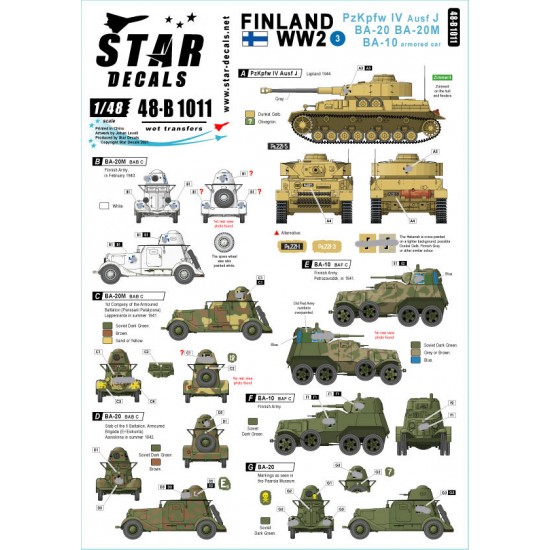 1/48 Finland WW2 # 3. PzKpfw IV Ausf J, BA-10M and BA-20M Armoured Cars