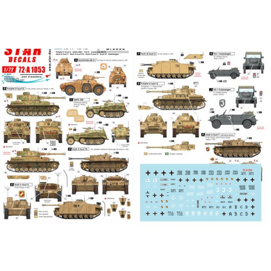 Decals for 1/72 WWII Balkan Vol.3 - German in Greece after 1941 w/Sturm-Division "Rhodos"