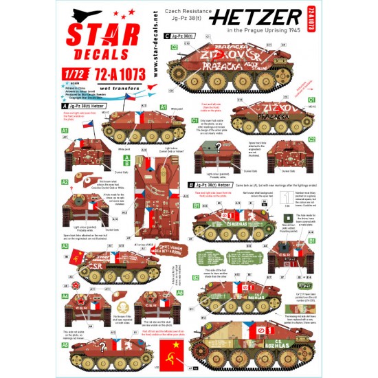 1/72 Hetzer Czech Resistance JgPz 38(t) in the Prague Uprising 1945