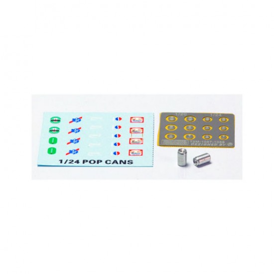 1/24 POP Cans Set I (Metal parts + Decals + Photoetch)