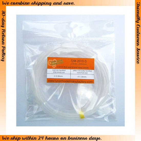 2.0mm Thin Wall Shrink Tube (Clear)