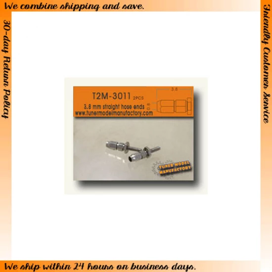3.8mm Straight Hose Ends(2pcs)