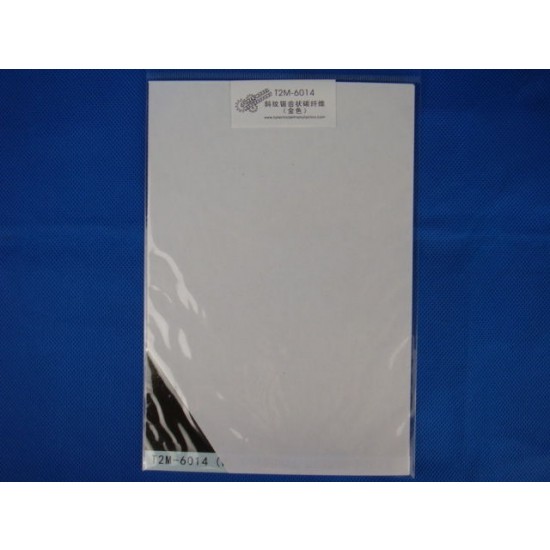 Diagonal Carbon Fibre Decal Sheet (M) Golden/Black (Size: 189mm x 137mm)