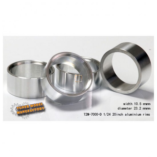 1/24 20inch Aluminium Rims (D) (10.5mmx23.2mm, 4pcs)