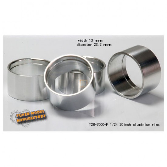 1/24 20inch Aluminium Rims (F) (13mmx23.2mm, 4pcs)