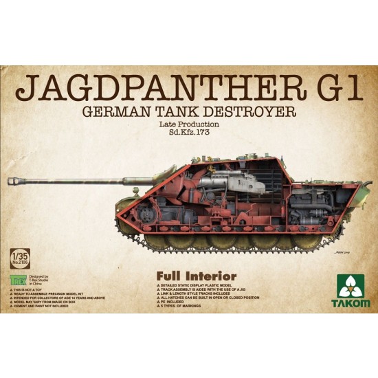 1/35 German Tank Destroyer Jagdpanther G1 Late Production SdKfz.173