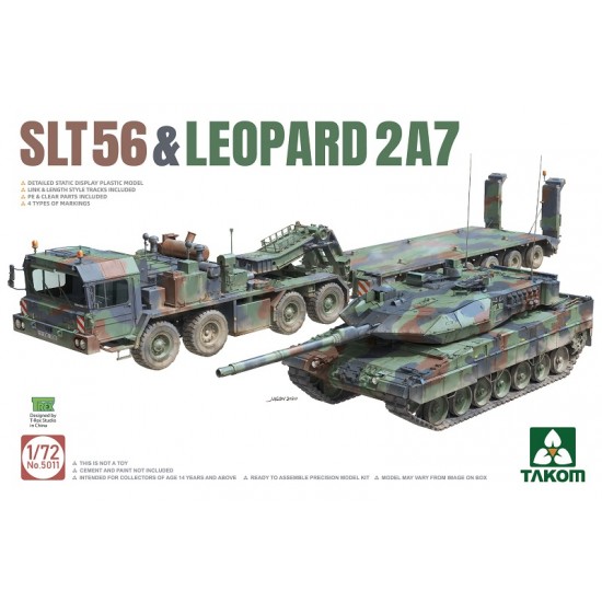 1/72 SLT56 Franziska Tractor & Leopard 2A7 Main Battle Tank (2 kits)