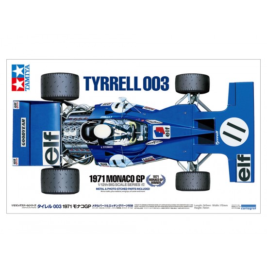 1/12 Tyrrell 003 1971 Monaco Grand Prix with Photo-etched Parts