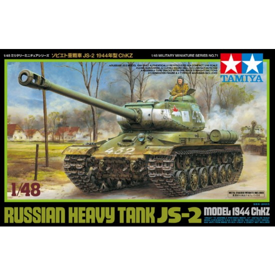 1/48 Russian Heavy Tank JS-2 Model 1944 ChKZ with Commander Figure