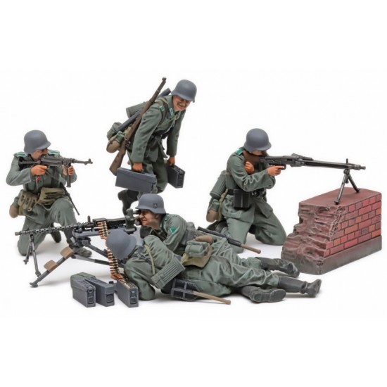 1/35 Mid-WWII German Machine Gun Team Set (5 figures)