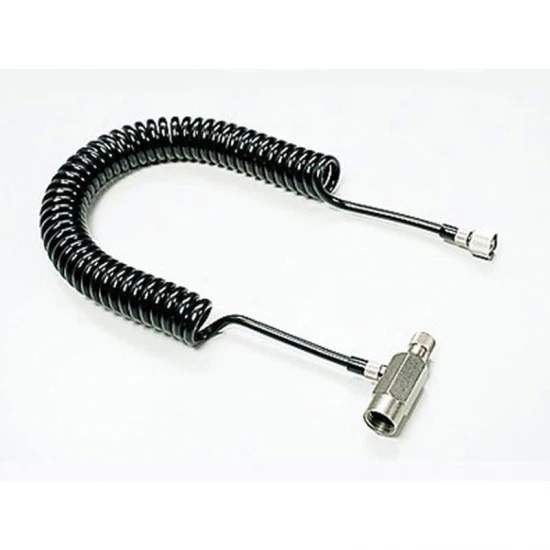 Prop. Can Attachment (Curled) Hose (HG Airbrush II to Spray Work air cans)