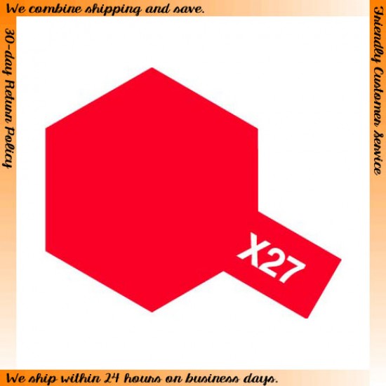 Enamel Paint X-27 Gloss Clear Red (10ml)