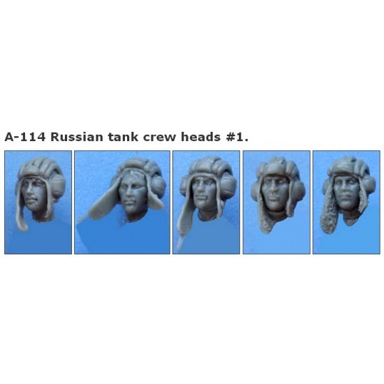 1/35 Russian tank crew heads #1. A-114