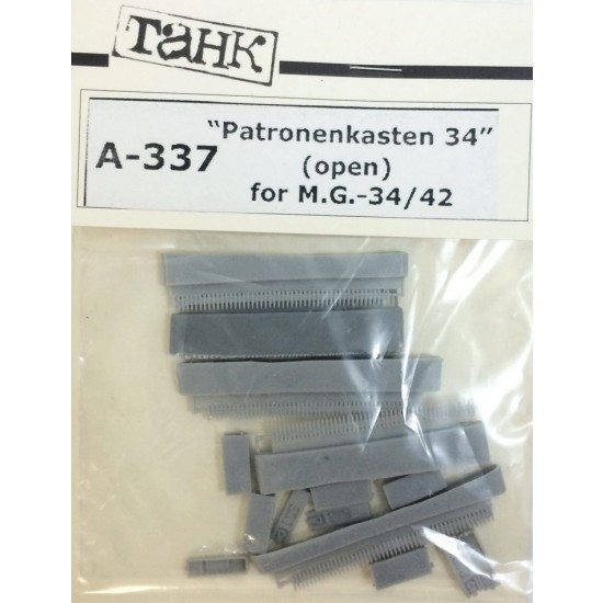 1/35 Ammo Boxes 34 (open) for German Machine Gun MG-34/42 Belt with Cartridges