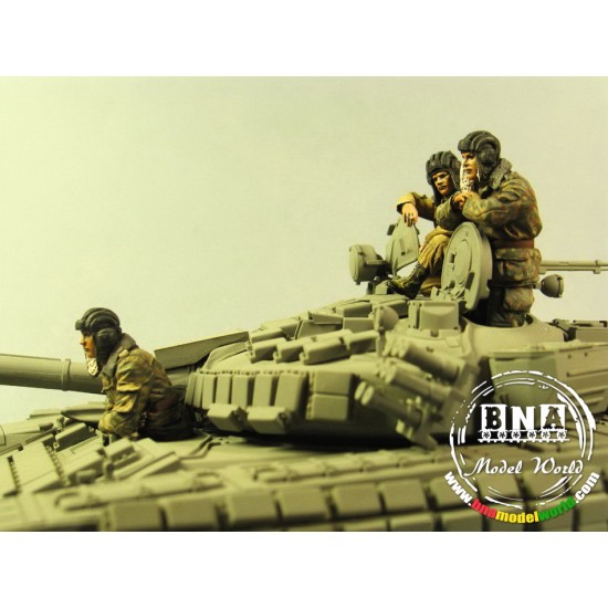 1/35 Russian Modern Tank Crew, Winter Chechnya 93-04 (3 Resin Figures)