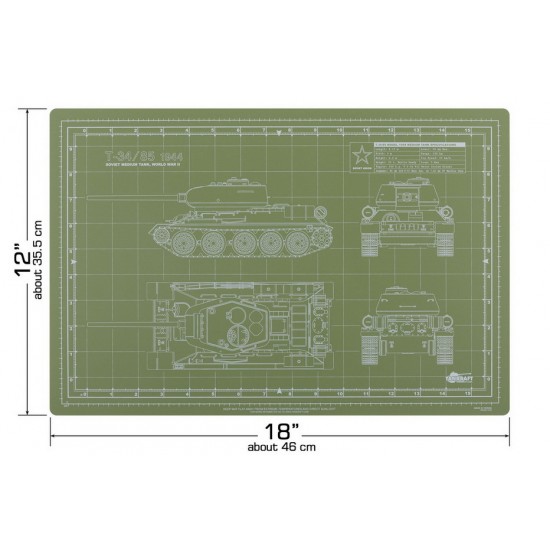 T-34/85 Pro Modeler Mat (12x18 inches/30.5x46cm)