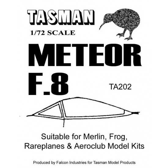 1/72 Meteor F.8 Canopy for Merlin/Frog/Rareplanes/Aeroclub kits