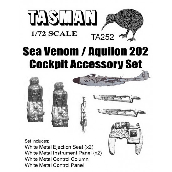 1/72 Sea Venom/Aquilon 202 Cockpit Set (White Metal)