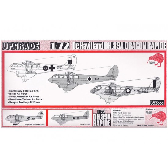 1/72 DH 89A Dragon Rapide Vol.3 - Royal Navy (Heller kit & accessory parts)