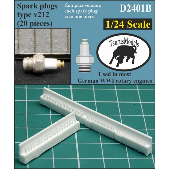 1/24 WWI German Rotary Engines Spark plugs Type v212 Compact Version (20pcs)