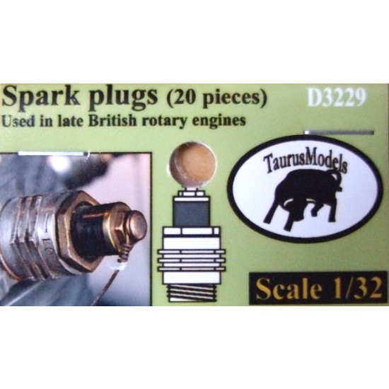 1/32 Spark Plugs used in Late British Rotary Engines (20pcs)