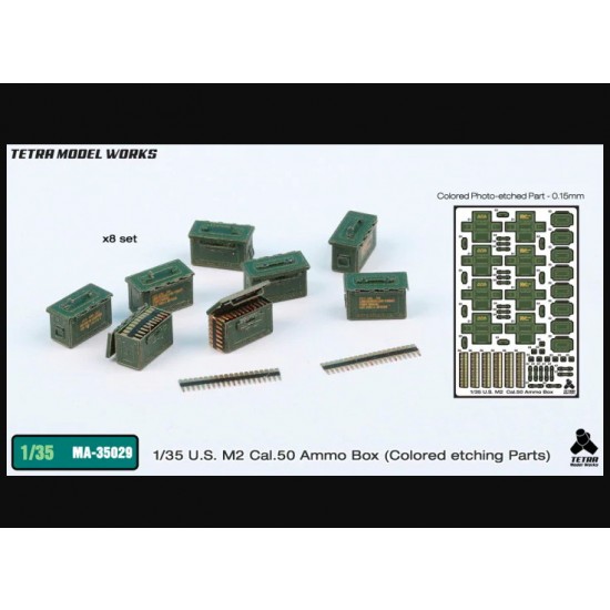 1/35 US M2 Cal.50 Ammo Box (Colour etching Parts)