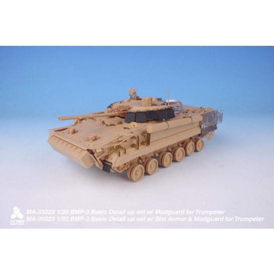 1/35 BMP-3 Basic Detail-up Set w/Slat Armour & Mudguard for Trumpeter kit