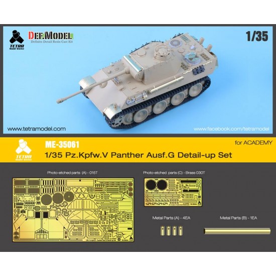 1/35 Pz.Kpfw.V Panther Ausf.G Detail-up Set for Academy kits