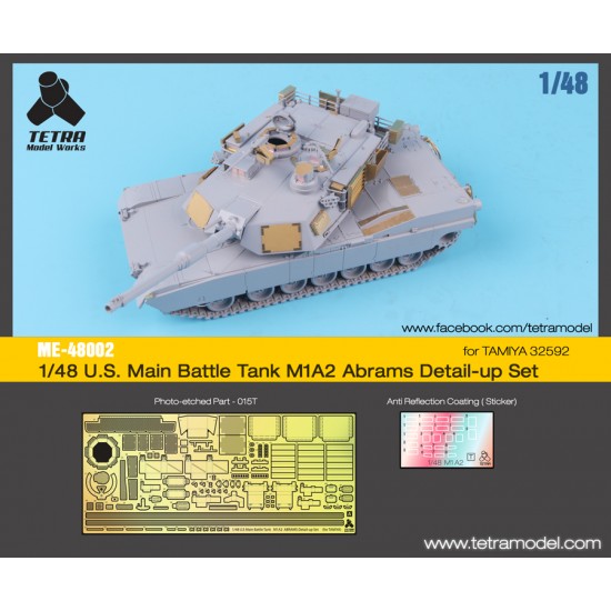 1/48 US Main Battle Tank M1A2 Abrams Detail-up Set for Tamiya kits #32592