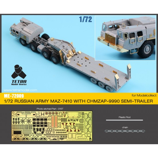 1/72 Russian MAZ-7410 & CHMZAP-9990 Semi-Trailer Detail Set for ModelCollect kits