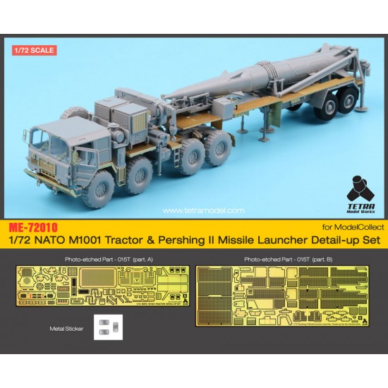 1/72 NATO M1001 Tractor & Pershing II Missile Launcher Detail Set for ModelCollect kits