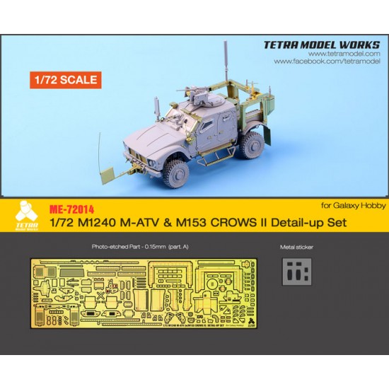 1/72 M1240 M-ATV & M153 CROWS II Detail-up Set for Galaxy Hobby kits