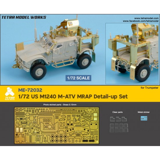 1/72 US M1240 M-ATV MRAP Detail-up Set for Trumpeter kit